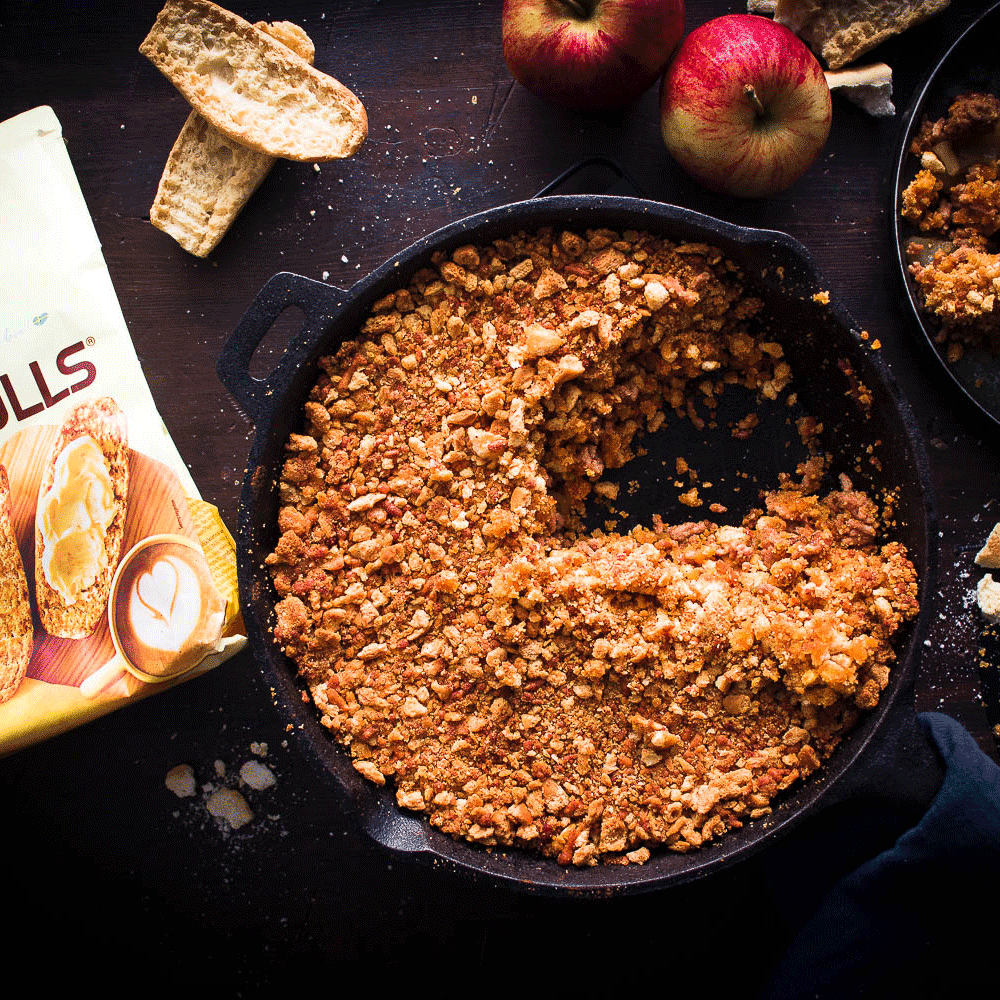 Hete Bliksem met Krisprolls crumble